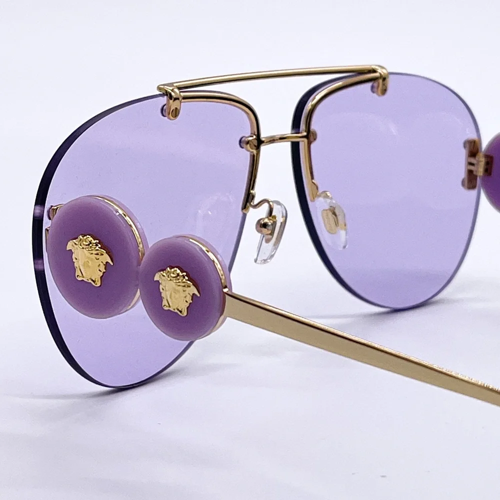 NEW VERSACE VE2250 14871A AVIATOR SUNGLASSES VERSACE MOD 2250 PURPLE_10